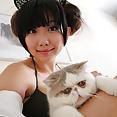 Cutie Asian teen Harriet cleavage selfies - image 